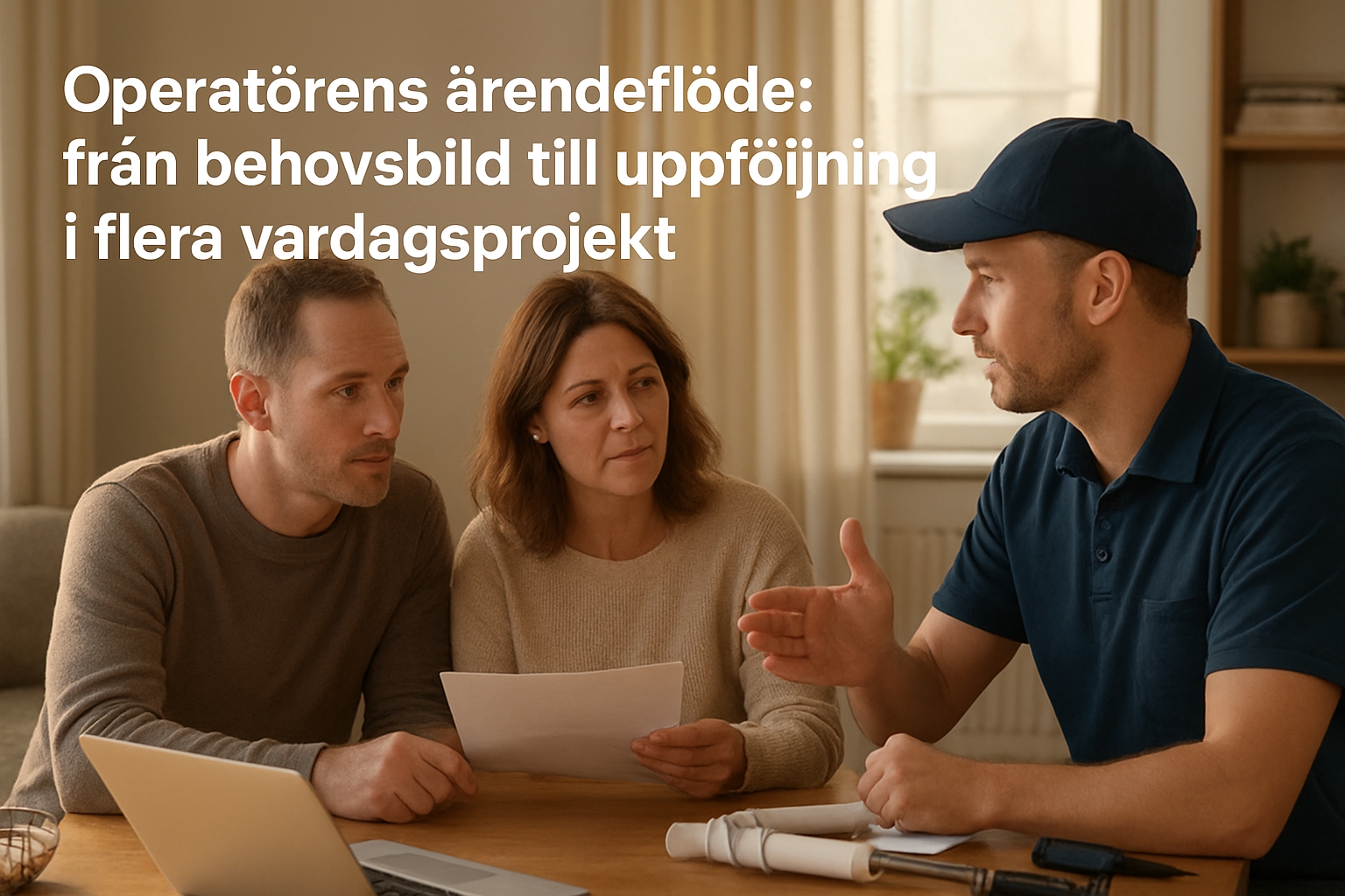 Operatörens ärendeflöde: från behovsbild till uppföljning i flera vardagsprojekt